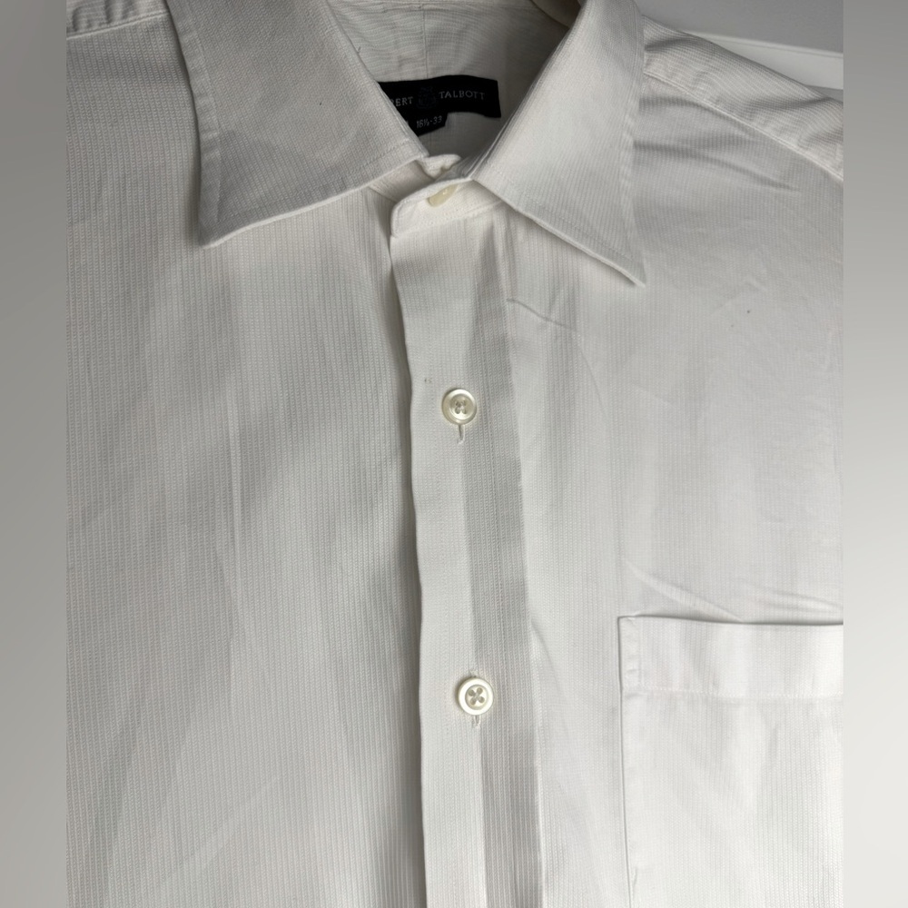 Robert Talbott white button down dress shirt 100%… - image 3